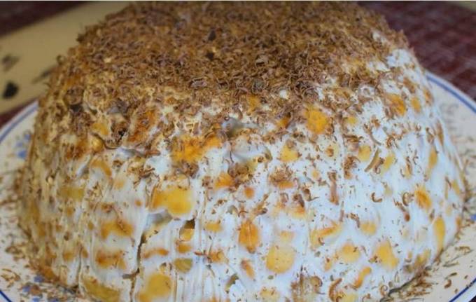 Простой рецепт: торт из печенья рыбки со сметаной без выпечки